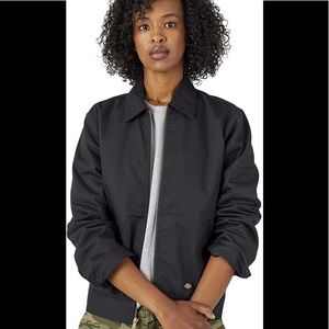 Dickies women’s small black Eisenhower insulated jacket with red lining